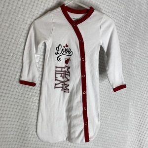 NBA baby Miami heat sleeper gown